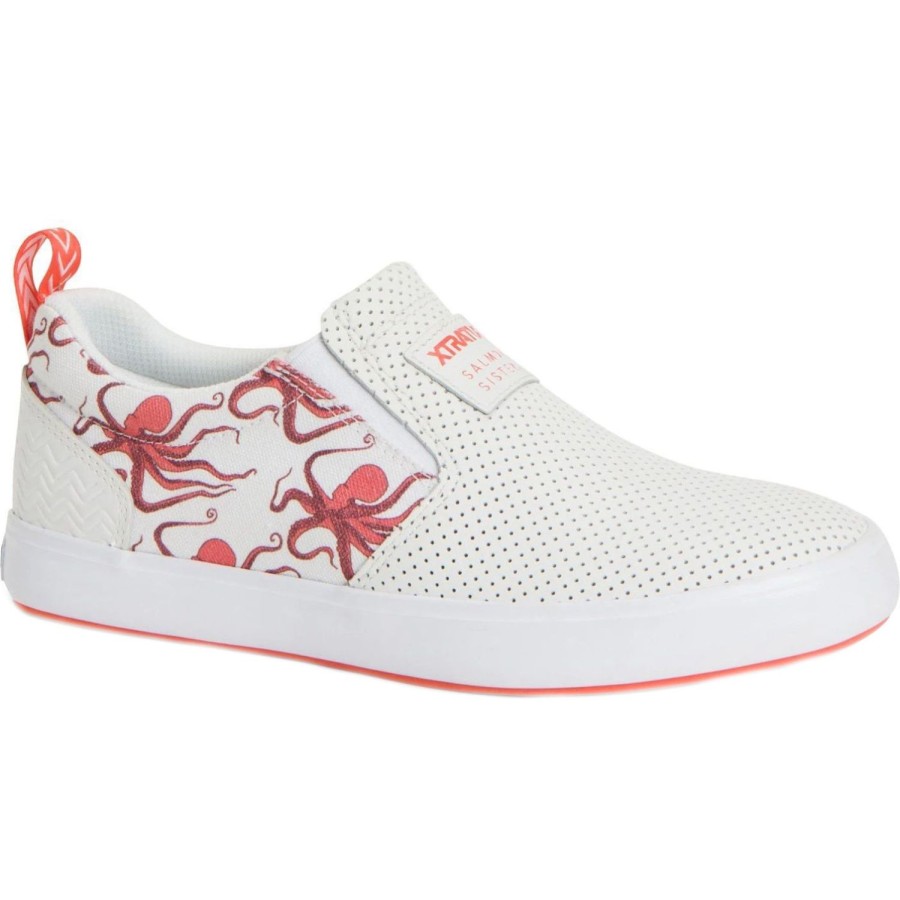 Women XTRATUF | Women'S Salmon Sisters Leather Sharkbyte Deck Shoe