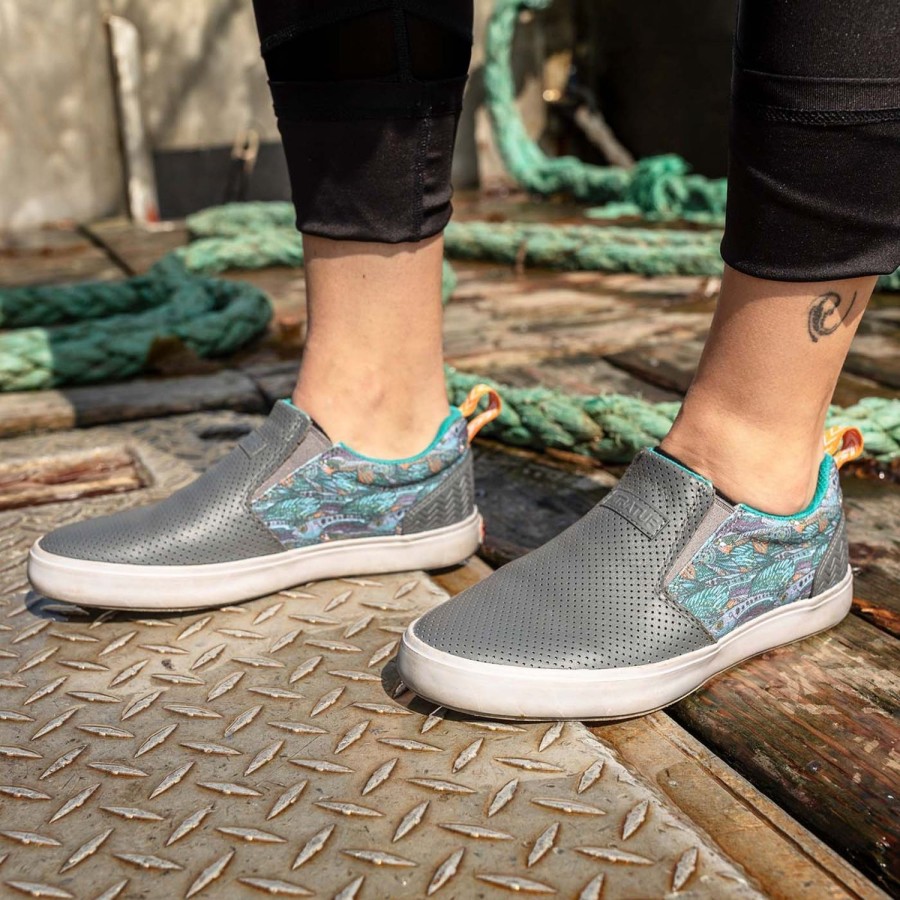 Women XTRATUF | Women'S Fishe®Wear Leather Sharkbyte Deck Shoe